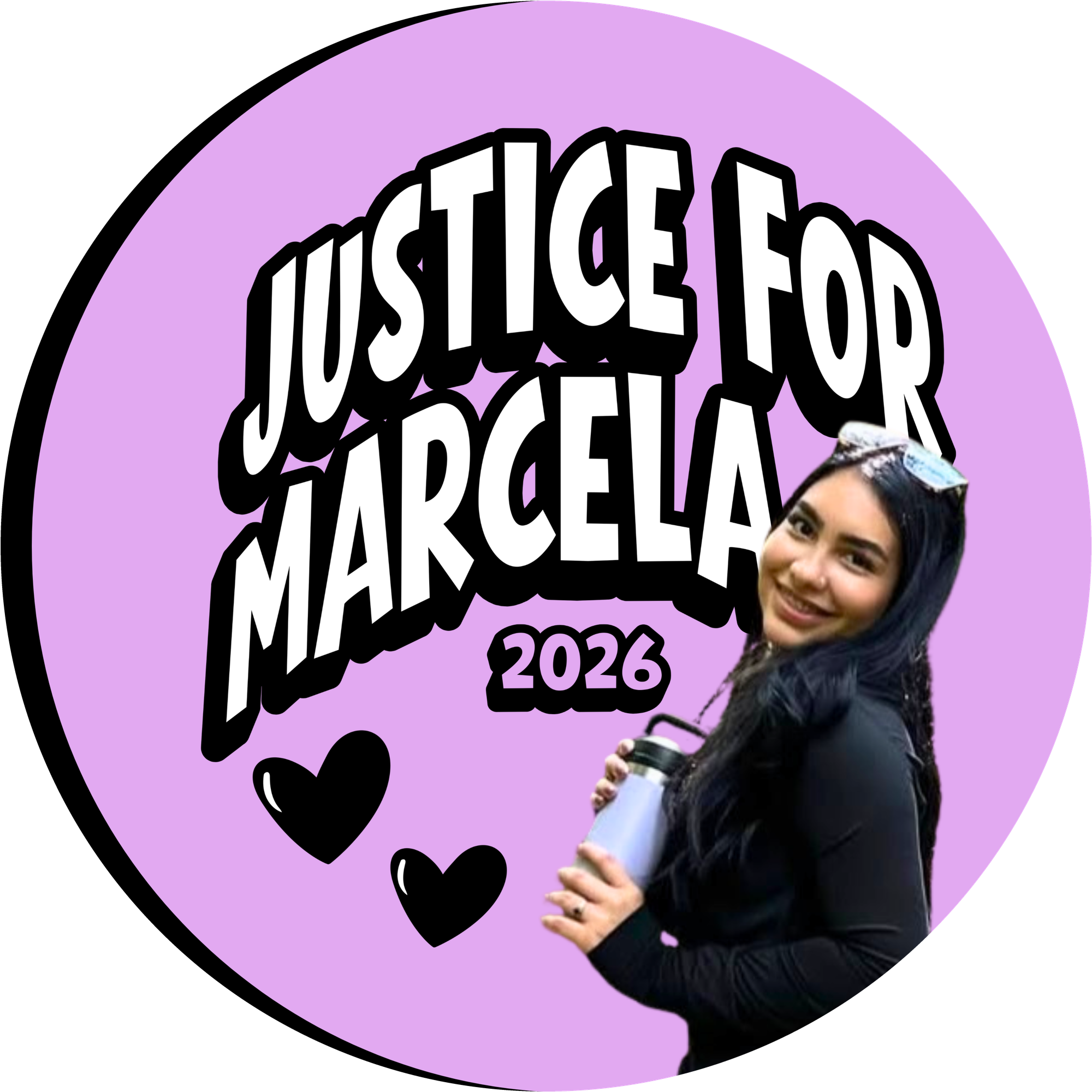 “Justice for Marcela” button — Justice for Marcela poster