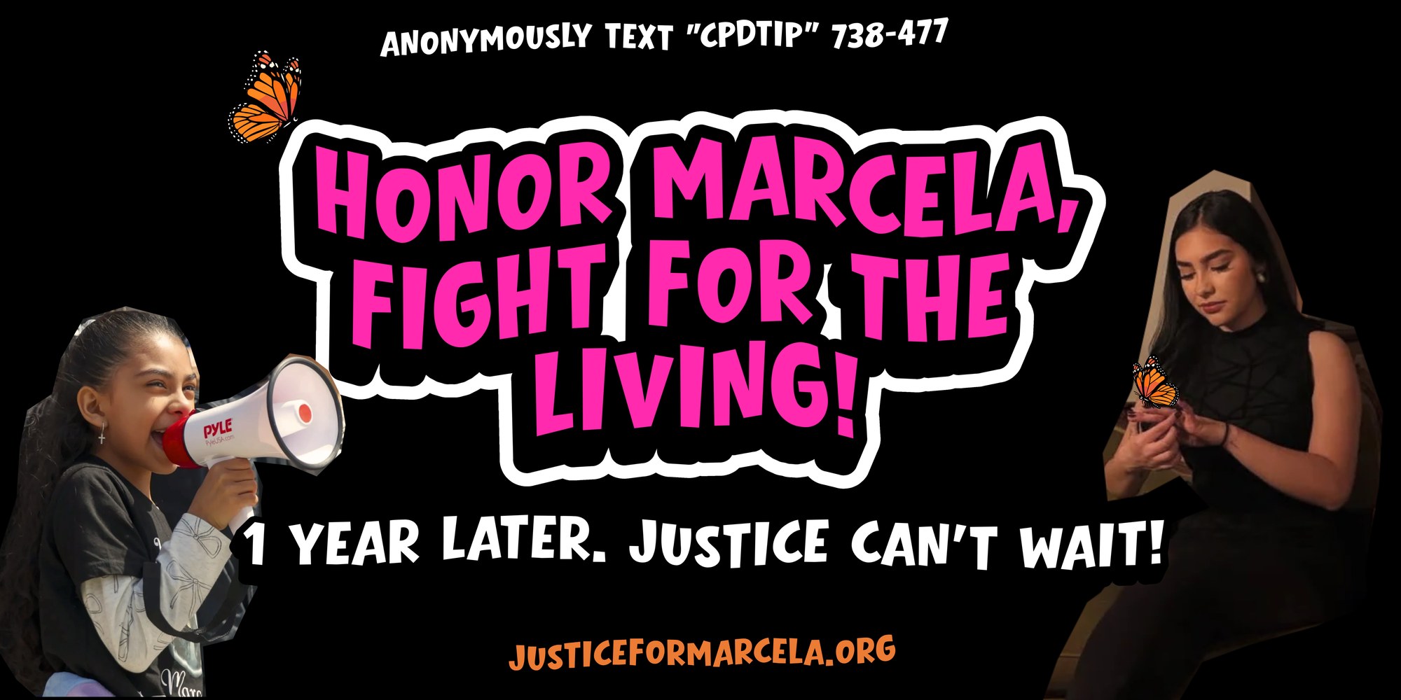 Honor Marcela, fight for the living — Justice for Marcela poster